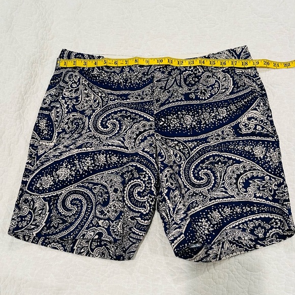 NWT JCREW NAVY PAISLEY PATTERNED SUMMER SHORT 9 INCH INSEAM SZ 12 - Picture 9 of 9